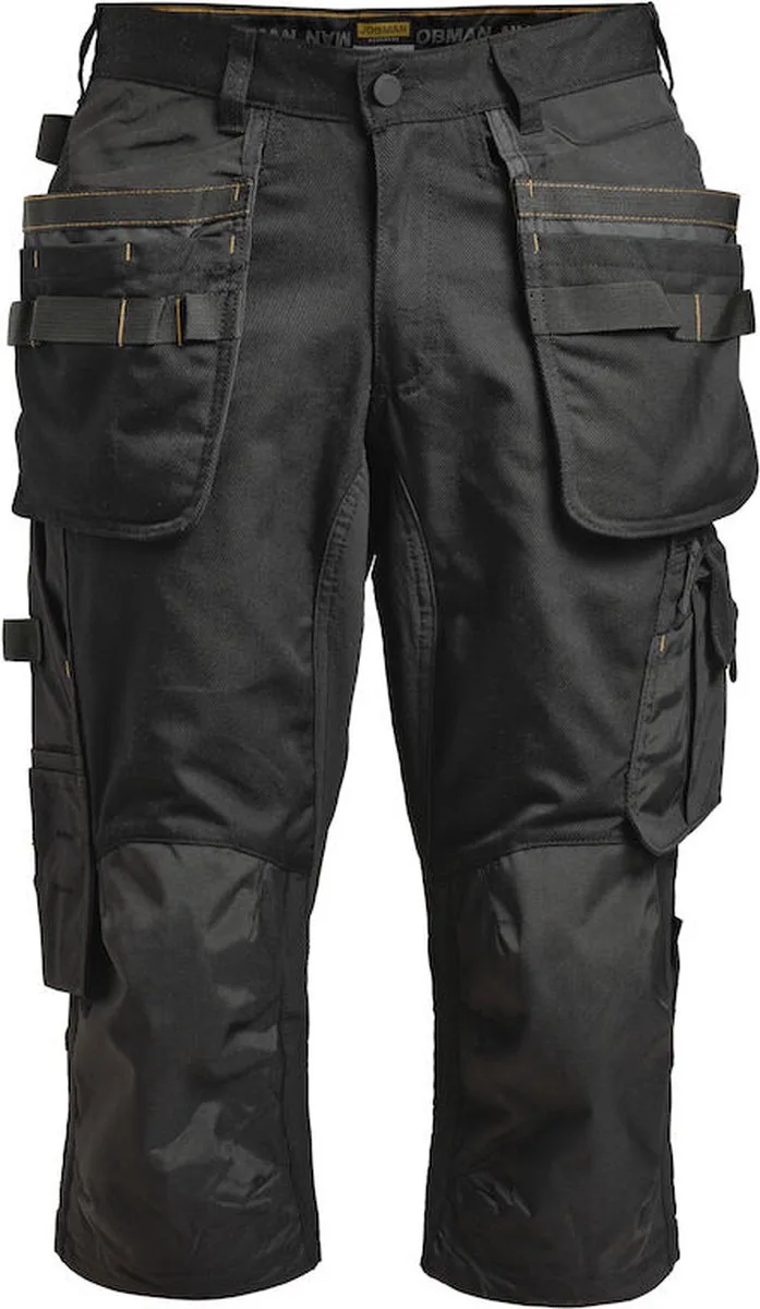 Jobman 2167 Long Shorts Stretch 65216718 - Zwart von Jobman, Schwarz, D116 – Produktbild