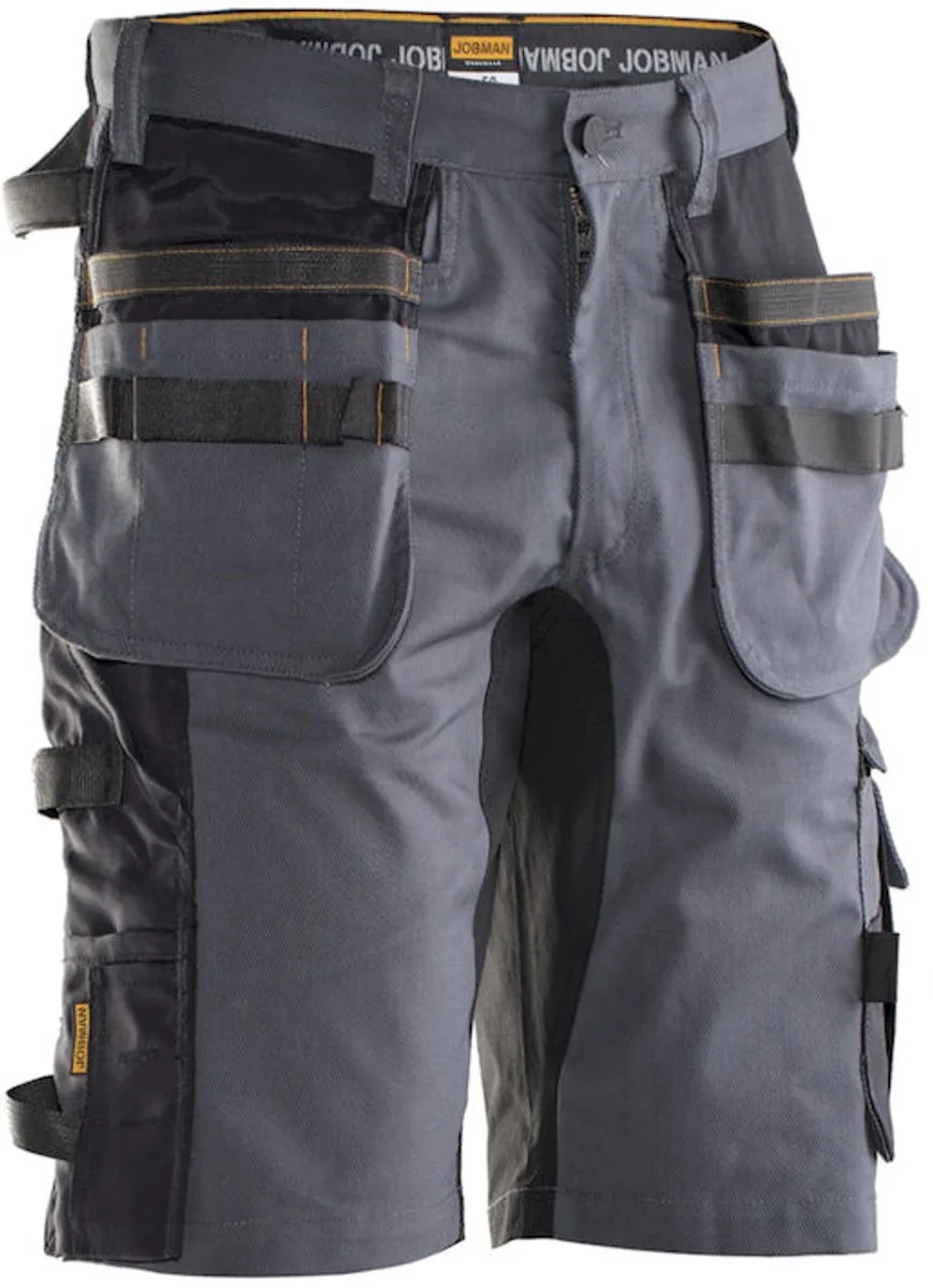 Jobman 2168 Stretch Shorts HP 65216818 - Donkergrijs/Zwart de Jobman, Gris foncé, Noir, C54 – image du produit