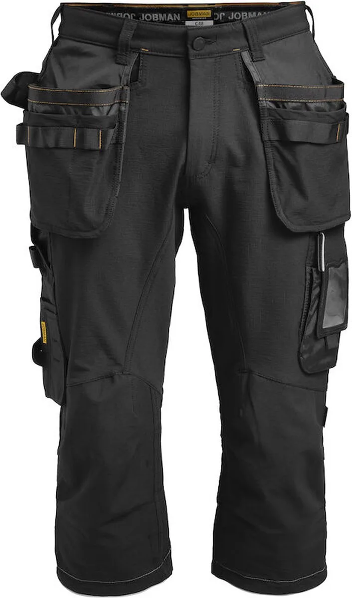 Jobman 2195 Stretch Long Shorts HP 65219518 - Zwart/Zwart de Jobman, Noir, C52 – image du produit