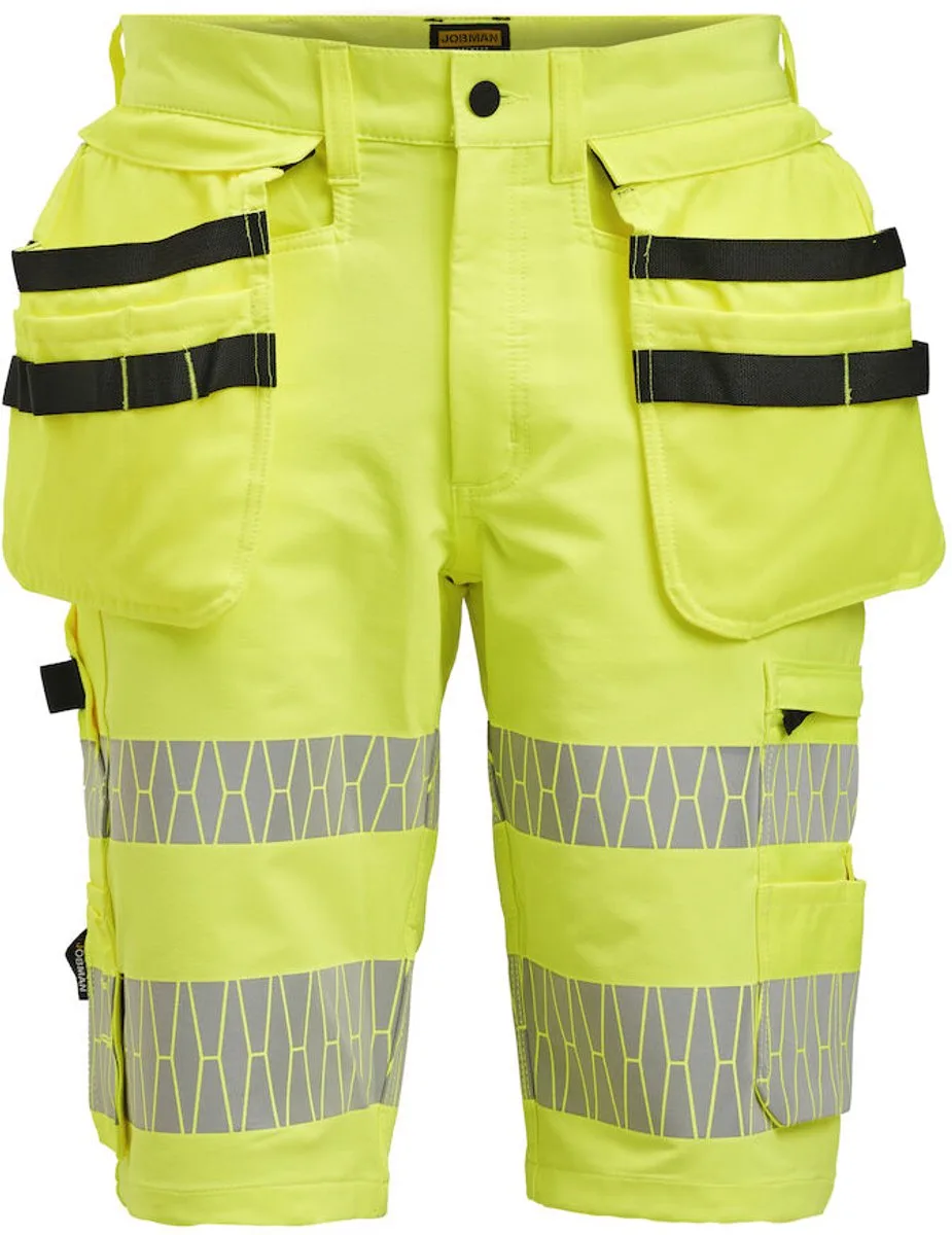 Jobman 2296 Hi-vis Craftsman Shorts Stretch HP 65229660 - Geel de Jobman, Jaune, C48 – image du produit