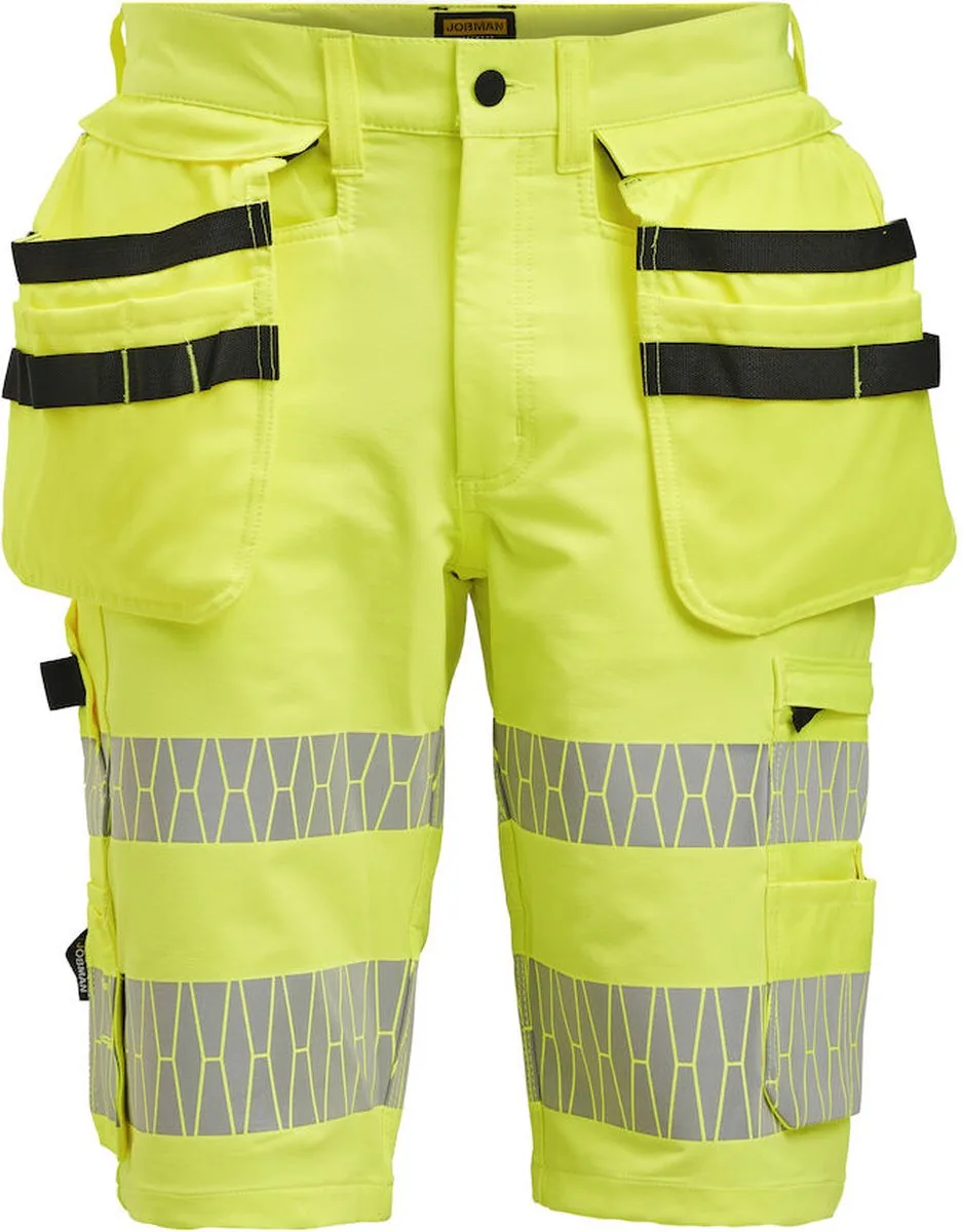 Jobman 2296 Hi-vis Craftsman Shorts Stretch HP 65229660 - Geel von Jobman, Gelb, C62 – Produktbild
