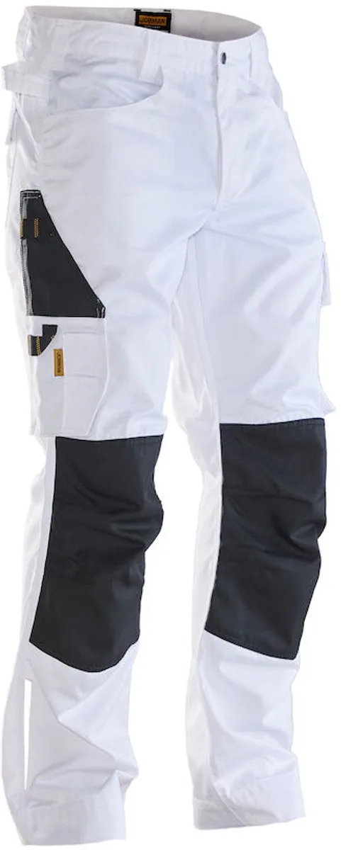 Jobman 2321 Service Trousers 65232120 - Wit/zwart de Jobman, Blanc, Noir, D104 – image du produit