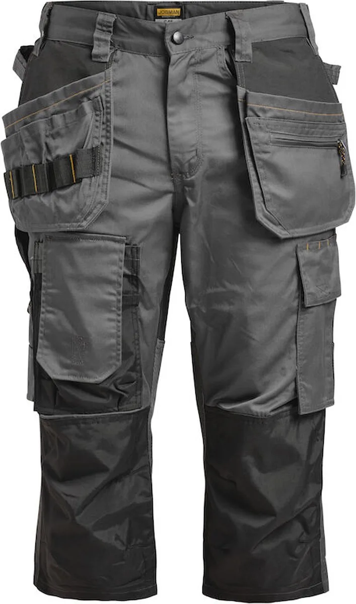 Jobman 2362 Floorlayers Long Shorts Stretch 65236220 - Donkergrijs/Zwart von Jobman, Dunkelgrau, Schwarz, C50 – Produktbild