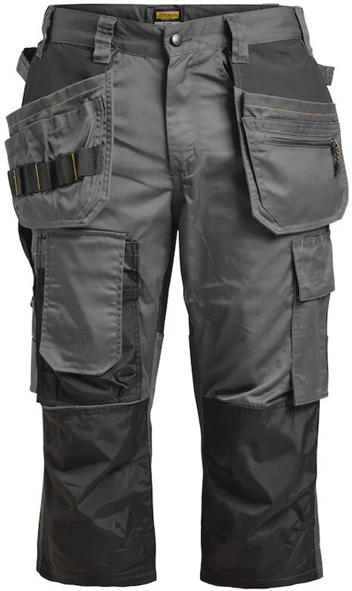 Jobman 2362 Floorlayers Long Shorts Stretch 65236220 - Donkergrijs/Zwart de Jobman, Gris foncé, Noir, C56 – image du produit