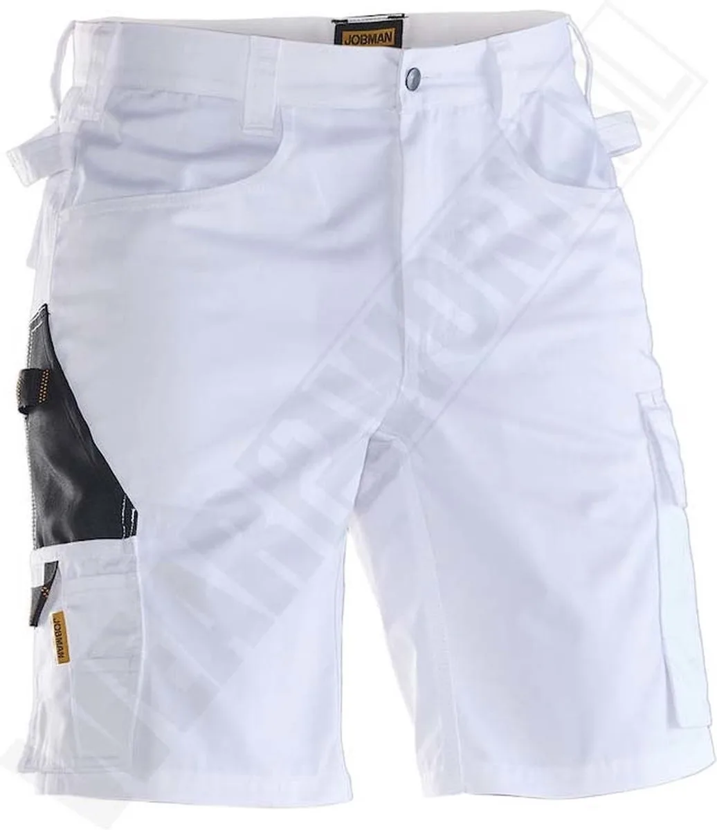 Jobman 2723 Service Shorts 65272320 - Wit/zwart de Jobman, Blanc, Noir, C52 – image du produit