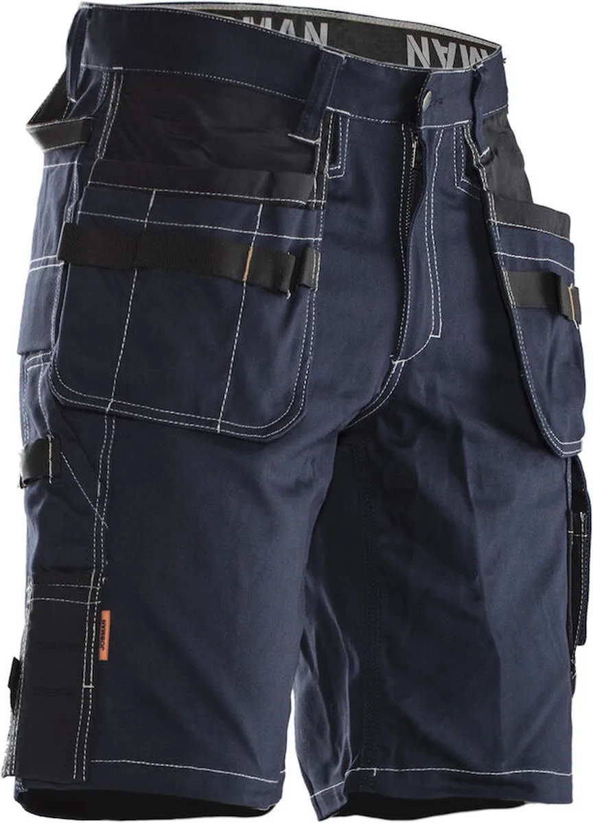 Jobman 2733 Shorts Cotton HP 65273311 - Navy/Zwart fra Jobman, Mørkeblå, Sort, C44 – produktbillede