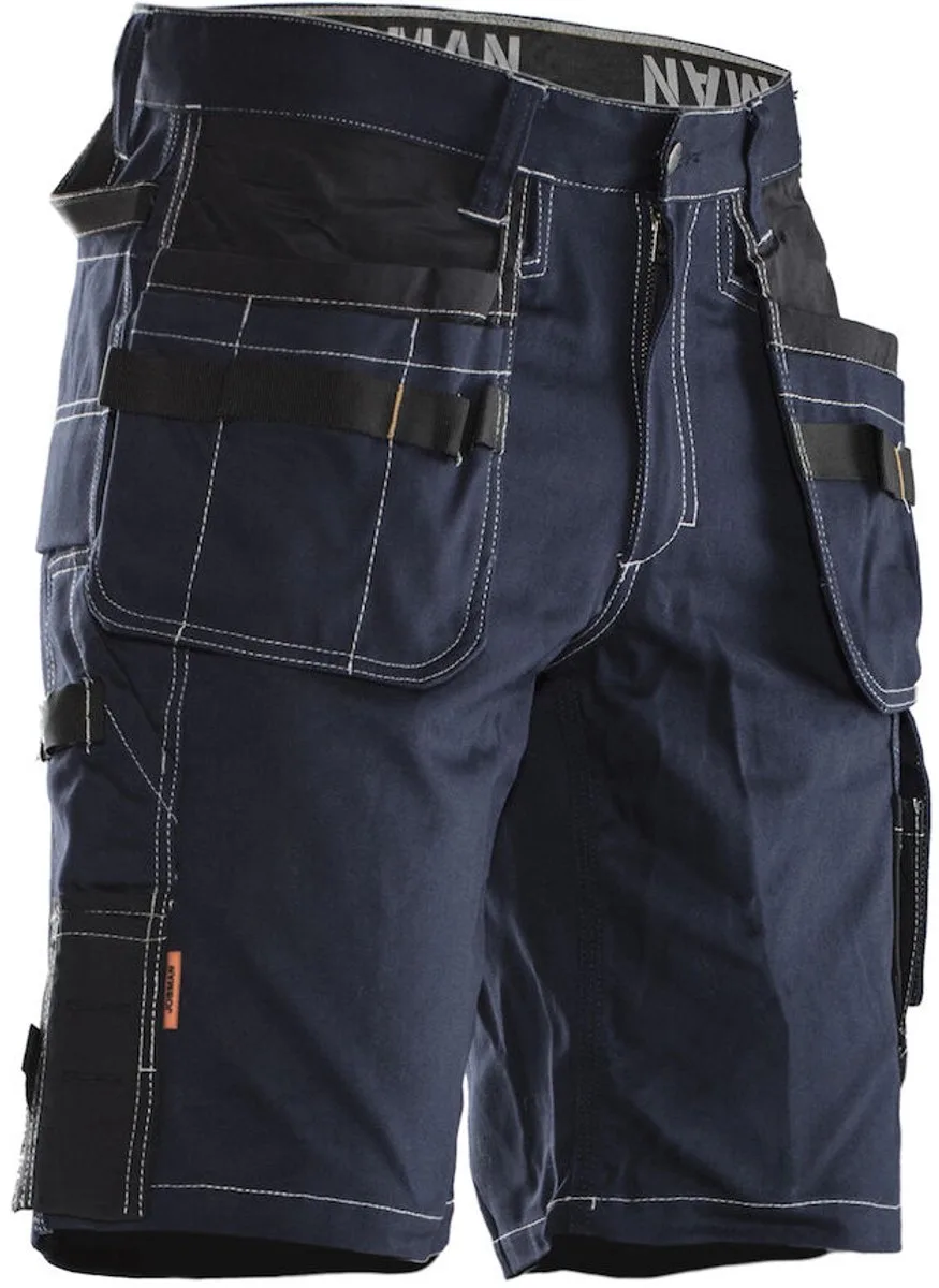 Jobman 2733 Shorts Cotton HP 65273311 - Navy/Zwart de Jobman, Bleu foncé, Noir, C46 – image du produit