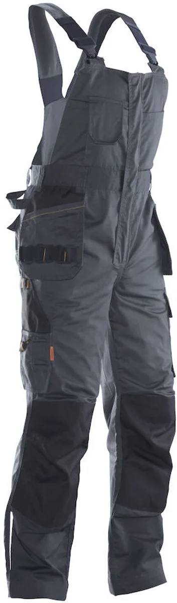 Jobman 3730 Bib N' Brace 65373020 - Donkergrijs/Zwart von Jobman, Dunkelgrau, Schwarz, C64 – Produktbild