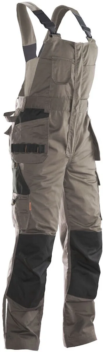 Jobman 3730 Bib N' Brace 65373020 - Khaki/Zwart von Jobman, Khaki, Schwarz, C58 – Produktbild