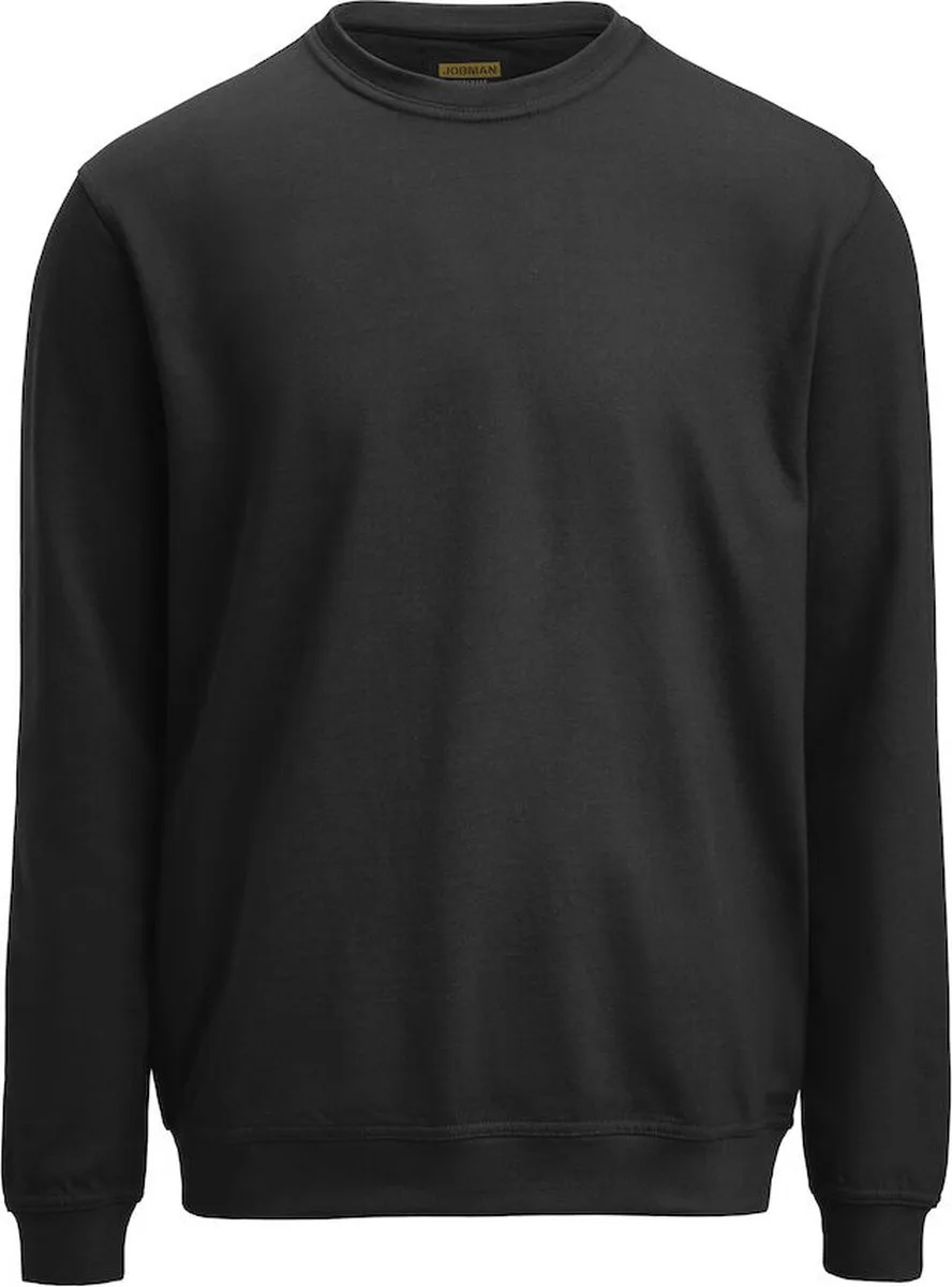 Jobman 5120 Roundneck Sweatshirt 65512010 - Zwart von Jobman, Schwarz, L – Produktbild