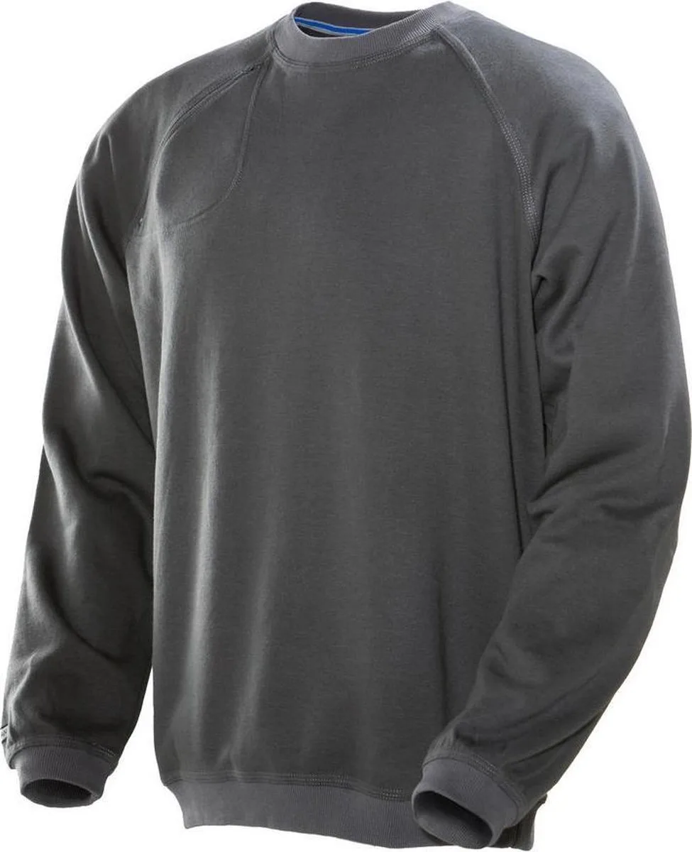 Jobman 5122 Roundneck Sweatshirt 65512293 - Donkergrijs van Jobman, Donkergrijs, XXL – productafbeelding