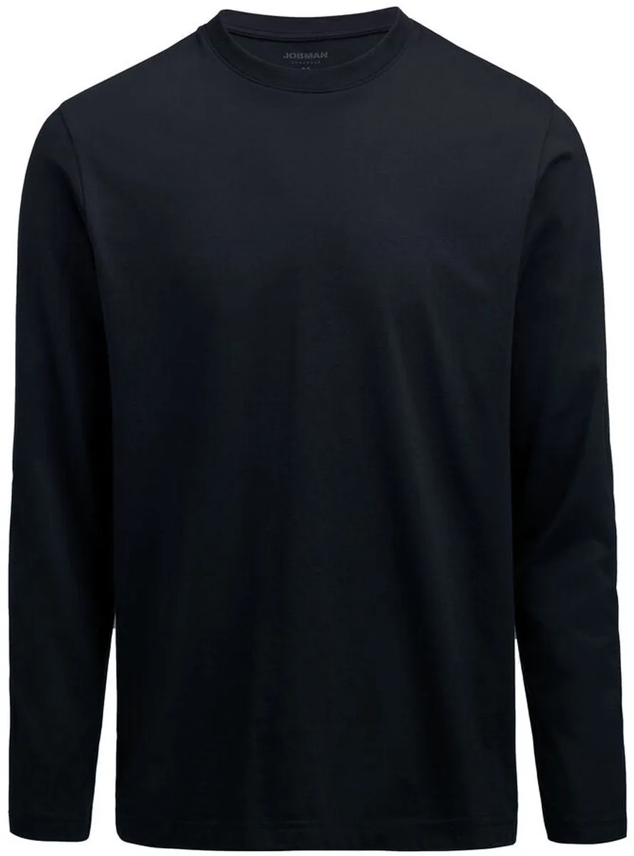 Jobman 5130 Longsleeve T-shirt 65513012 - Zwart fra Jobman, Sort, XL – produktbillede