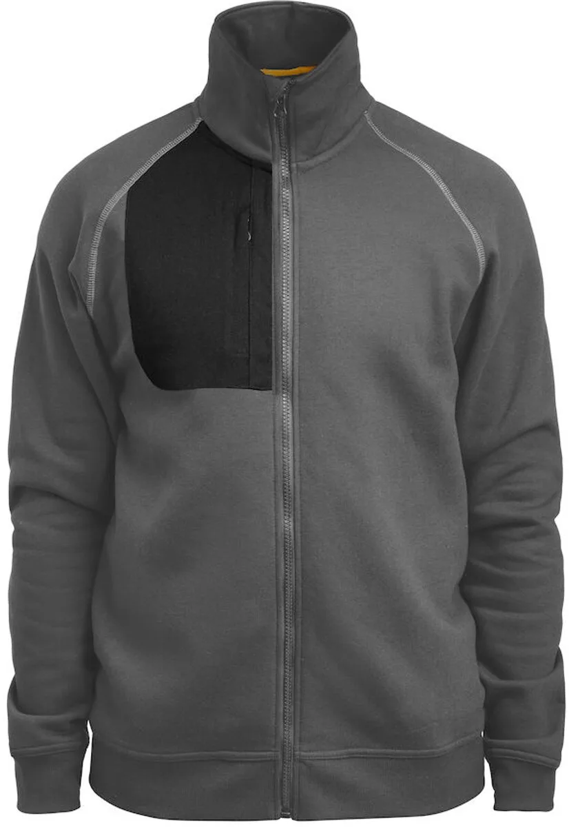 Jobman 5141 Sweatshirt Full-Zip 65514195 - Donkergrijs van Jobman, Donkergrijs, S – productafbeelding
