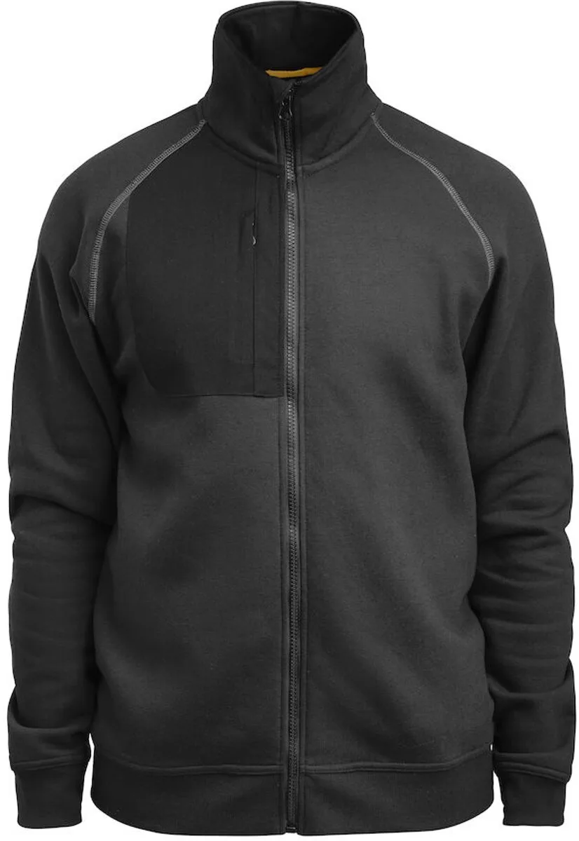 Jobman 5141 Sweatshirt Full-Zip 65514195 - Zwart de Jobman, Noir, M – image du produit