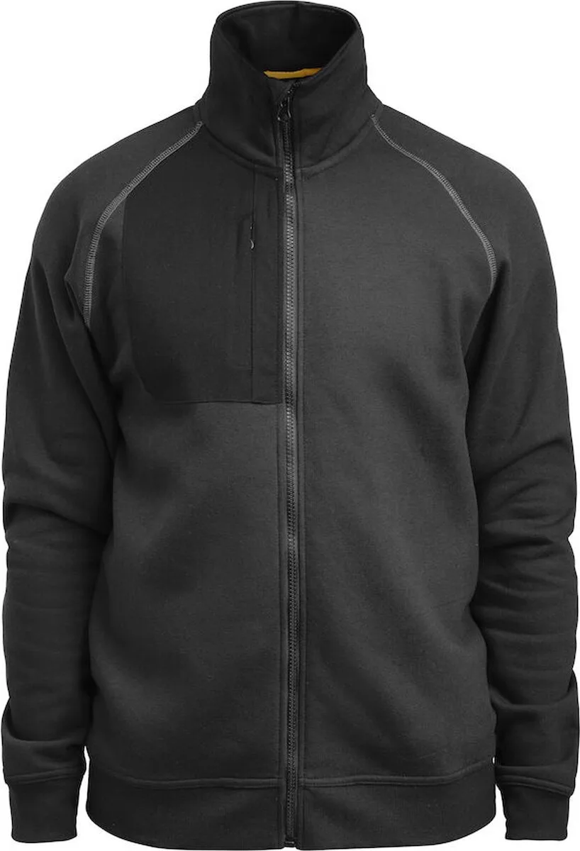 Jobman 5141 Sweatshirt Full-Zip 65514195 - Zwart von Jobman, Schwarz, XXL – Produktbild
