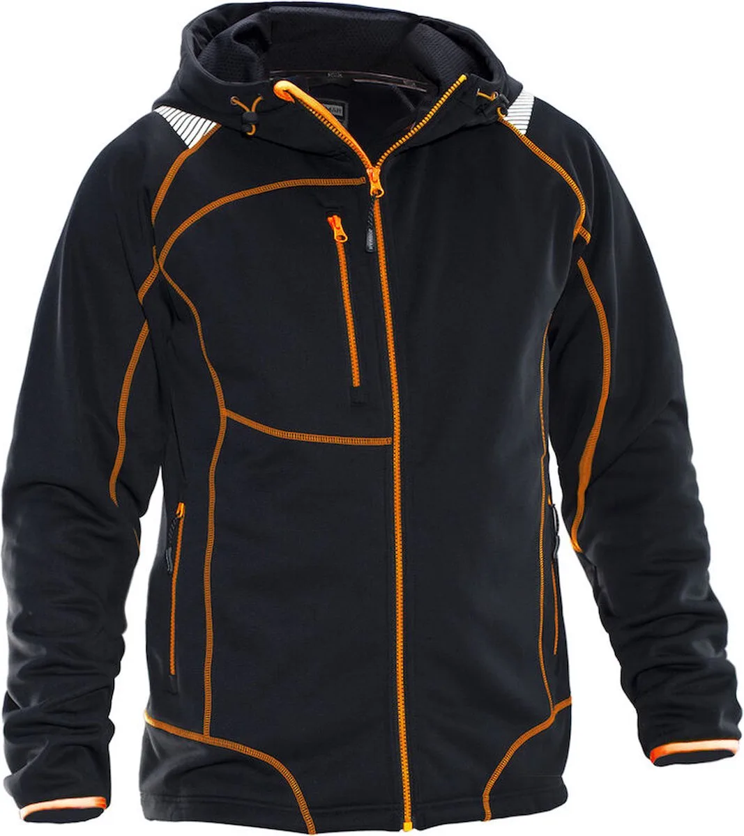 Jobman 5150 Hoodie Vision 65515053 - Zwart/Oranje de Jobman, Noir, Orange, M – image du produit