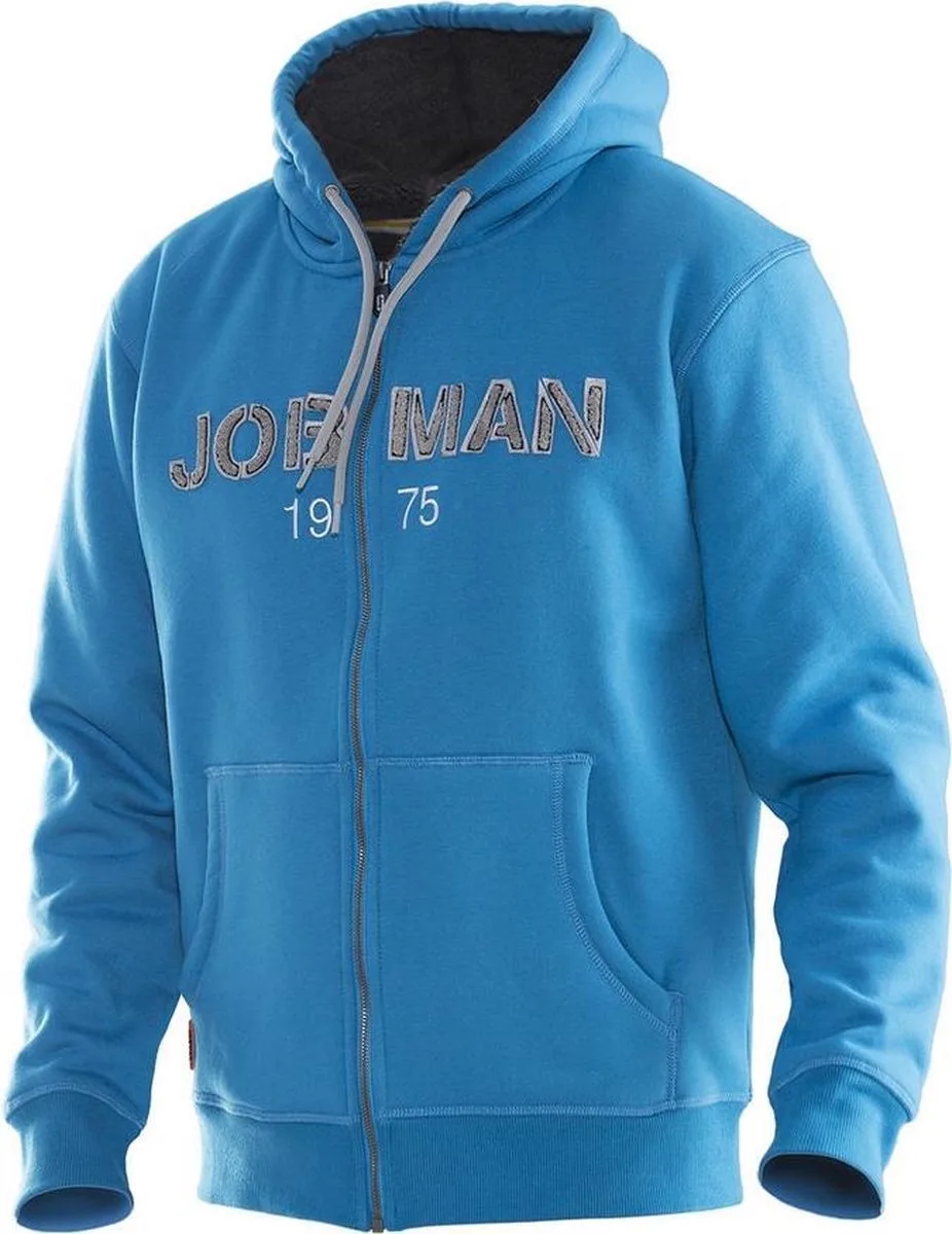 Jobman 5154 Vintage Hoodie Lined 65515438 - Oceaan/Donkergrijs de Jobman, Oceaan, Gris foncé, L – image du produit