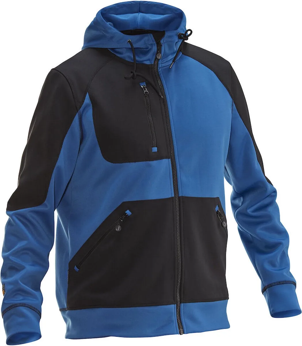 Jobman 5303 Hoodie Spun Dye 65530356 - Kobalt/Zwart von Jobman, Kobalt, Schwarz, L – Produktbild