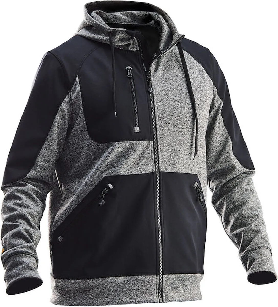 Jobman 5303 Hoodie Spun Dye 65530356 - Zwart Melange/Zwart de Jobman, Zwart Melange, Noir, S – image du produit