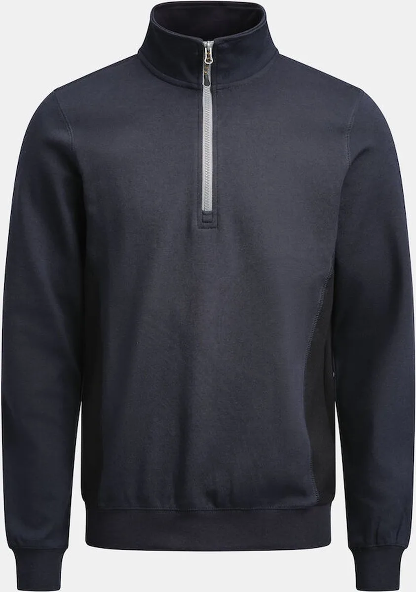 Jobman 5401 Halfzip Sweatshirt 65540120 - Navy/Zwart de Jobman, Bleu foncé, Noir, S – image du produit