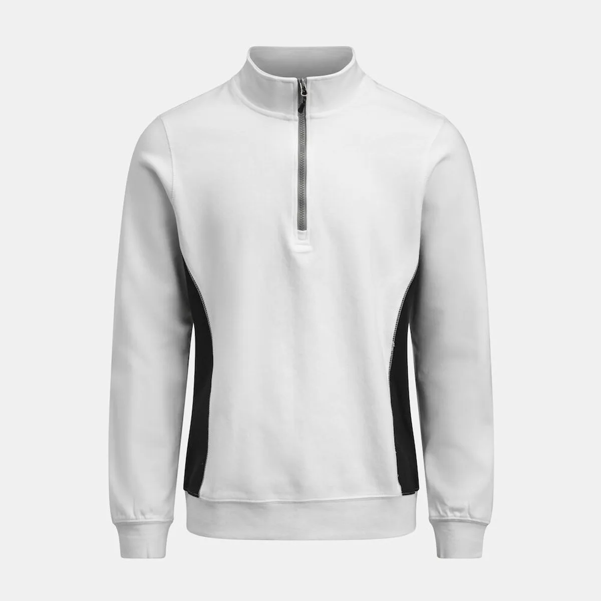 Jobman 5401 Halfzip Sweatshirt 65540120 - Wit/zwart de Jobman, Blanc, Noir, XXS – image du produit