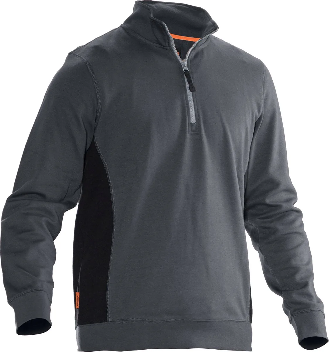 Jobman 5401 Sweatshirt met rits - Grijs/Zwart by Jobman, Grey, M – product image