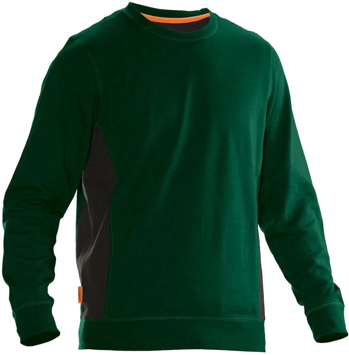 Jobman 5402 Roundneck Sweatshirt 65540220 - Bosgroen/Zwart de Jobman, Bosgroen, Noir, 4XL – image du produit