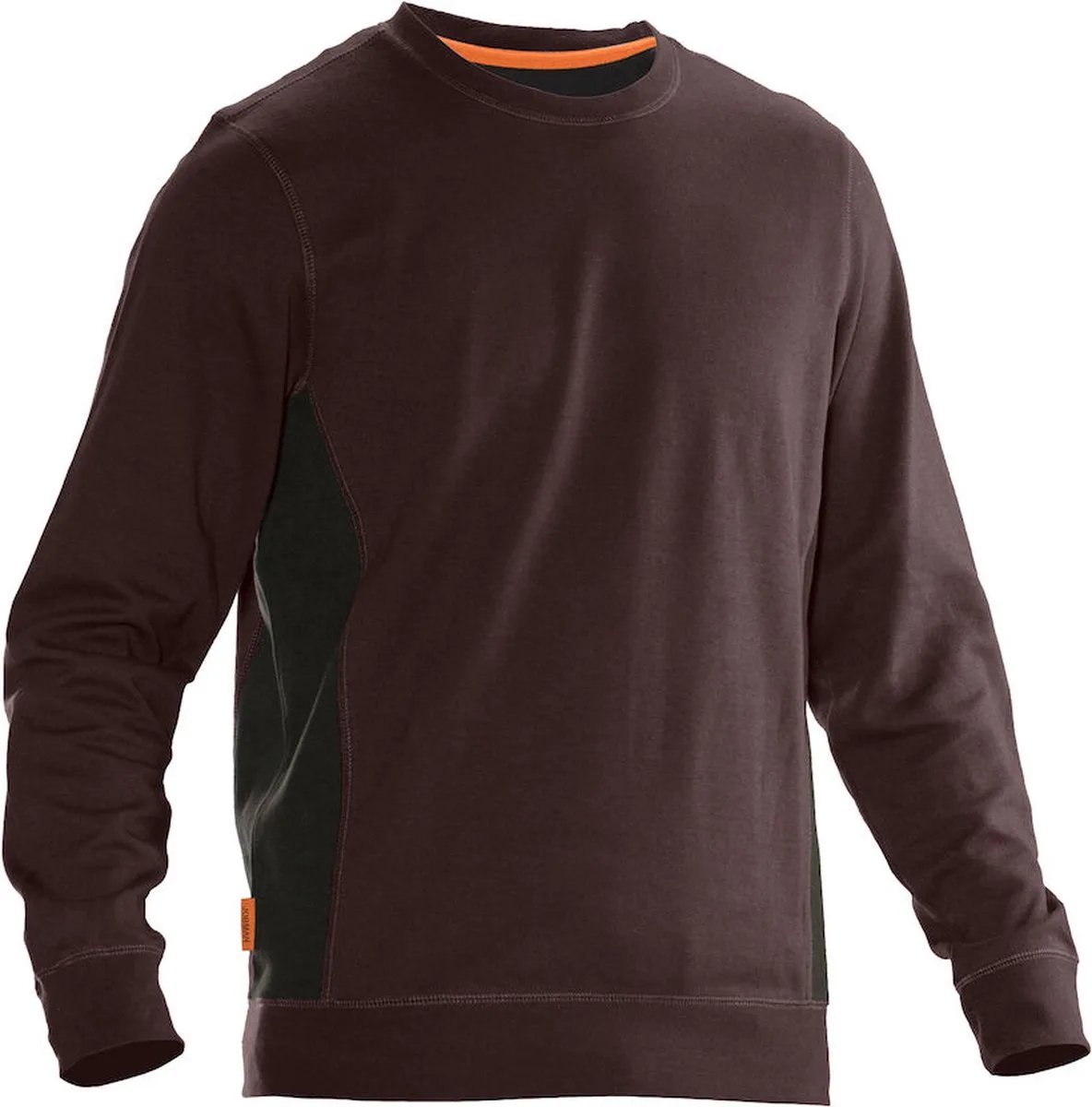 Jobman 5402 Roundneck Sweatshirt 65540220 - Bruin/Zwart von Jobman, Braun, Schwarz, XL – Produktbild