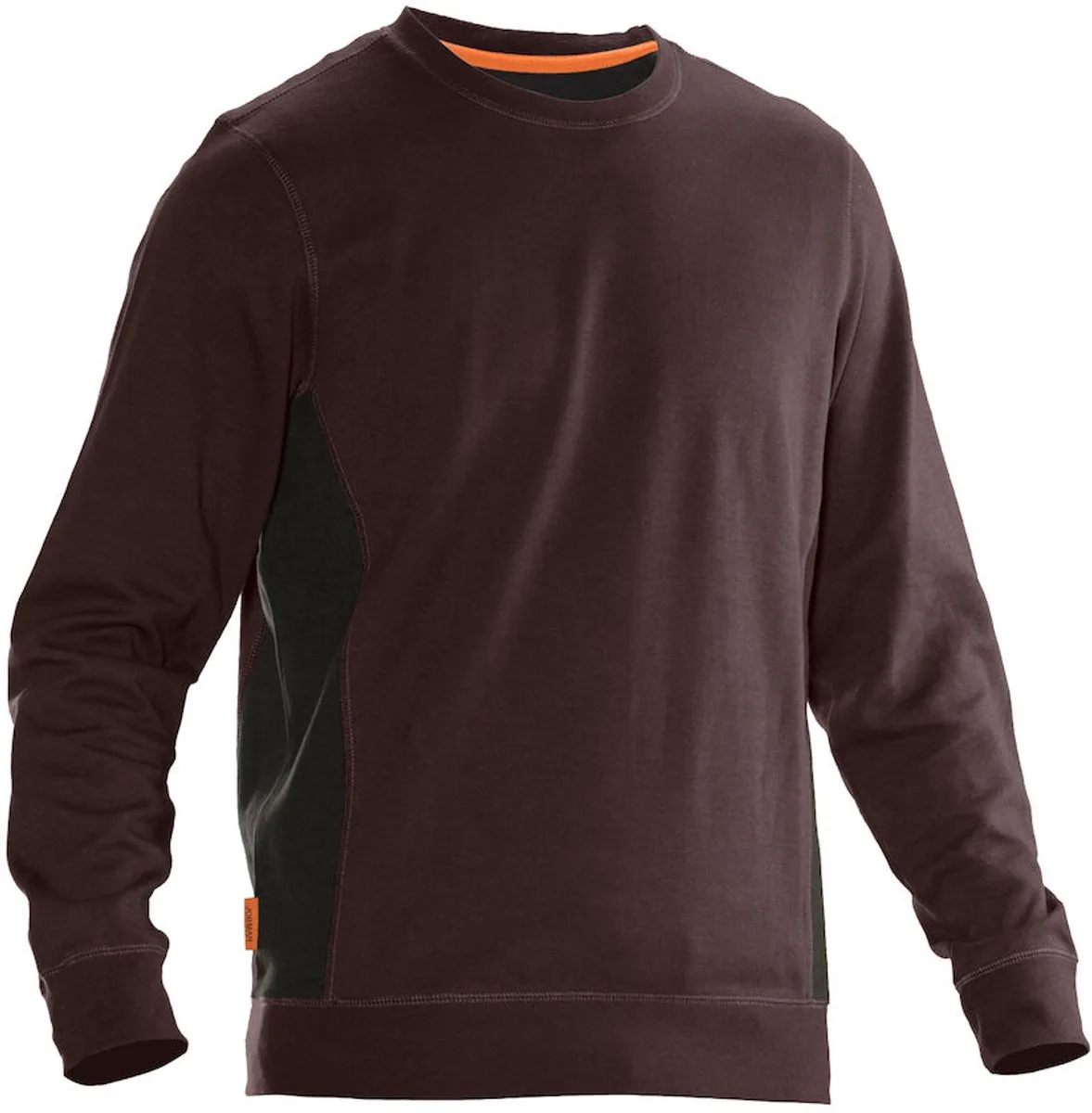 Jobman 5402 Roundneck Sweatshirt 65540220 - Bruin/Zwart de Jobman, Marron, Noir, 4XL – image du produit