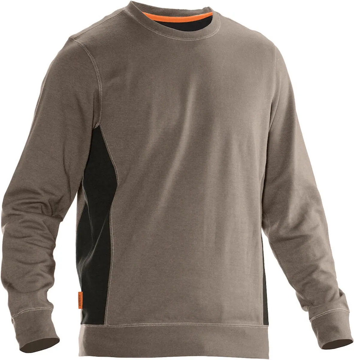 Jobman 5402 Roundneck Sweatshirt 65540220 - Khaki/Zwart de Jobman, Khaki, Noir, L – image du produit