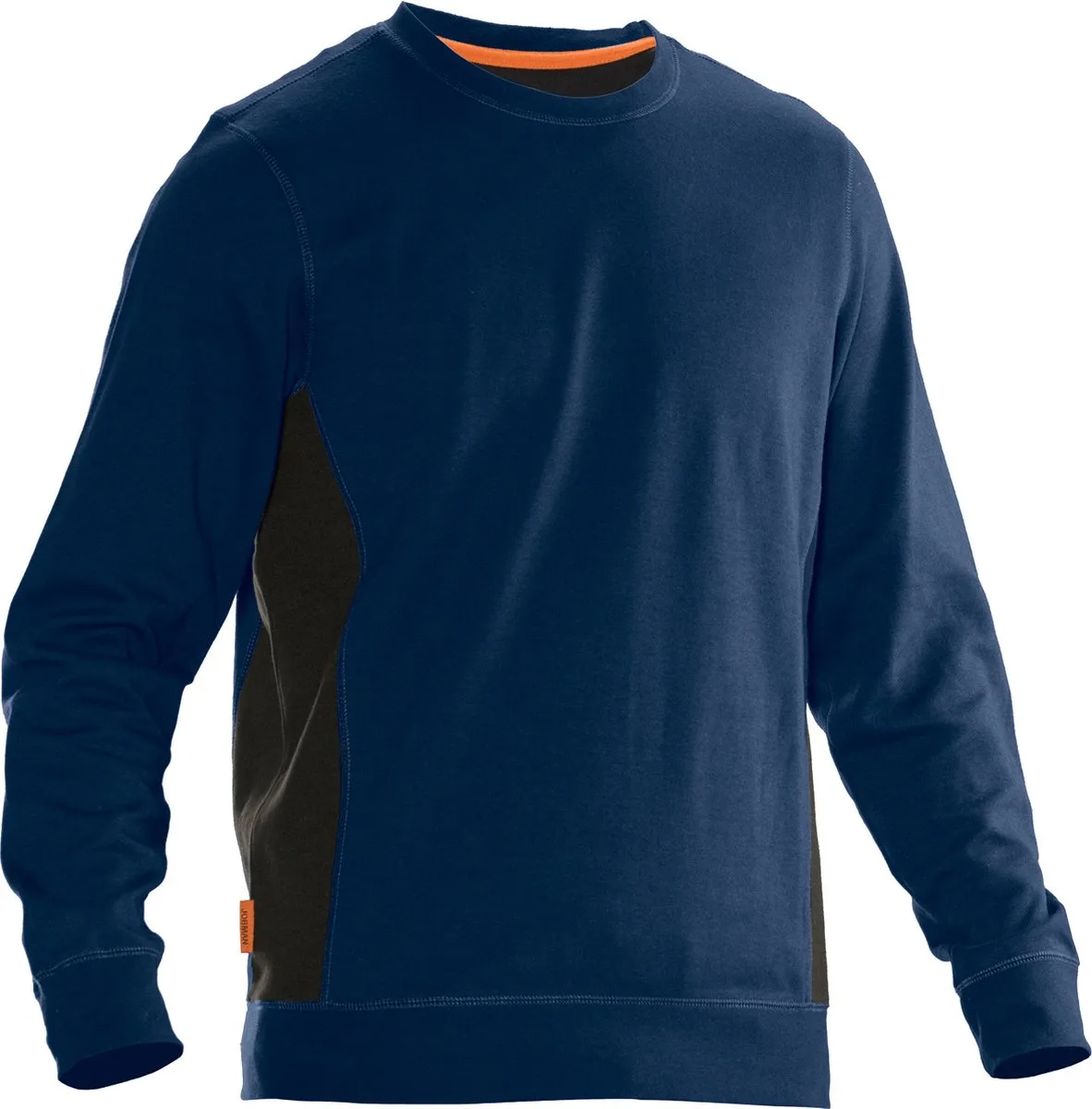 Jobman 5402 Sweatshirt ronde hals - Blauw / Zwart by Jobman, Dark blue, Black, M – product image