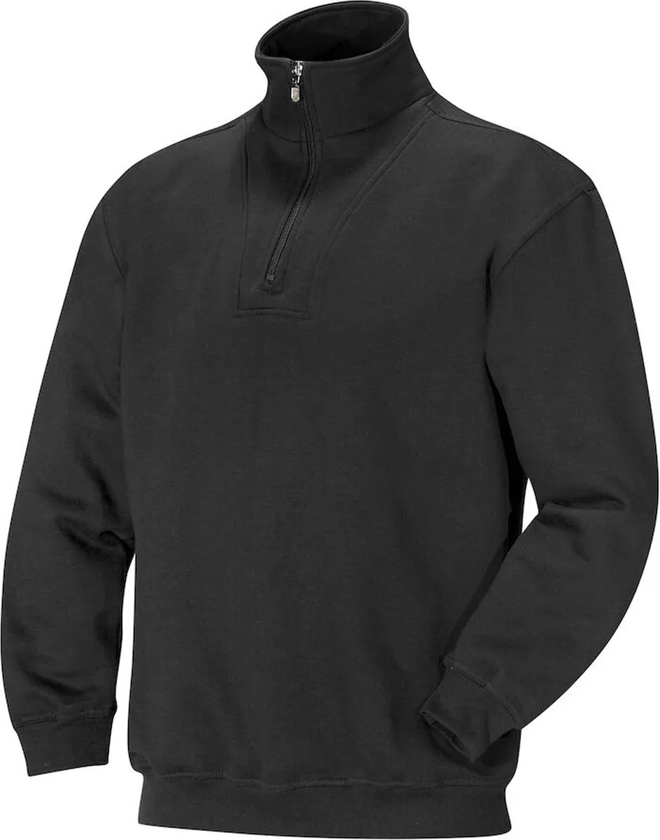 Jobman 5500 Halfzip Sweatshirt 65550010 - Zwart fra Jobman, Sort, L – produktbillede