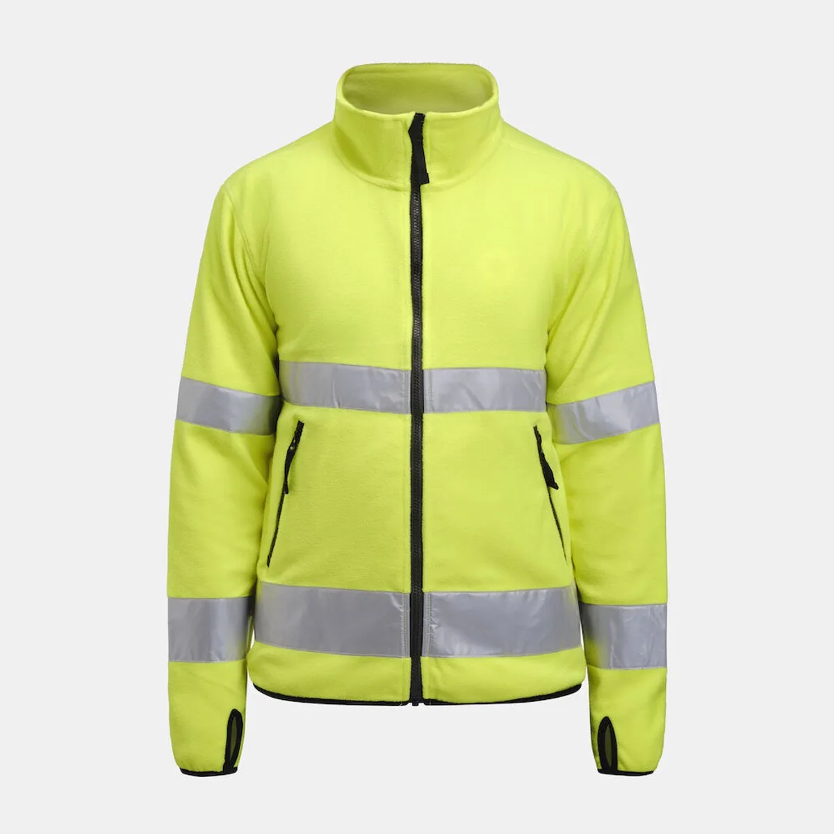 Jobman 5502 Hi-Vis Fleece Jacket 65550275 - Geel von Jobman, Gelb, L – Produktbild