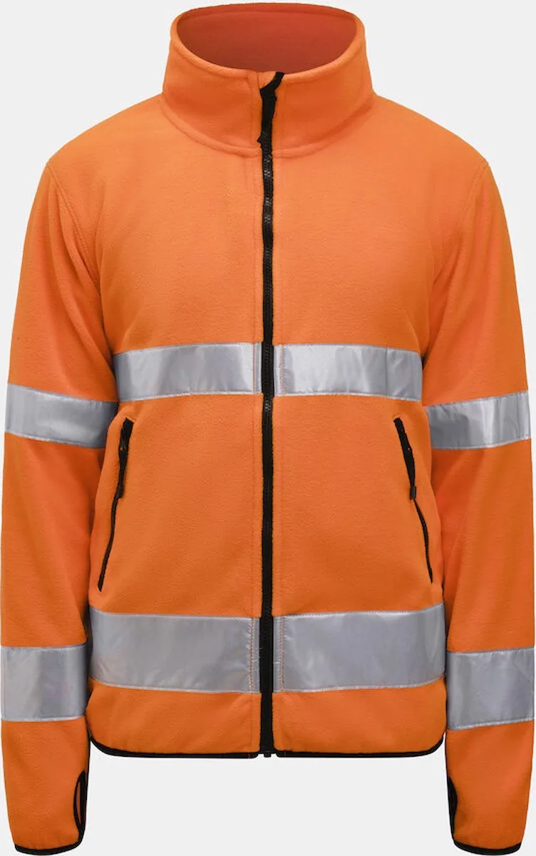 Jobman 5502 Hi-Vis Fleece Jacket 65550275 - Oranje de Jobman, Orange, XS – image du produit