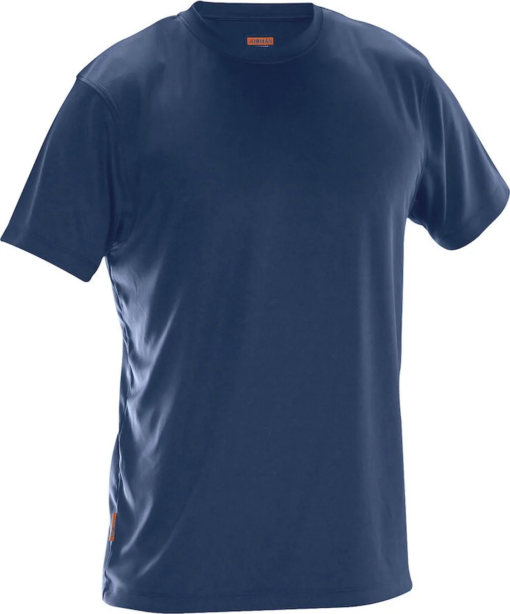 Jobman 5522 T-shirt Spun-Dye 65552251 - Navy fra Jobman, Mørkeblå, M – produktbillede