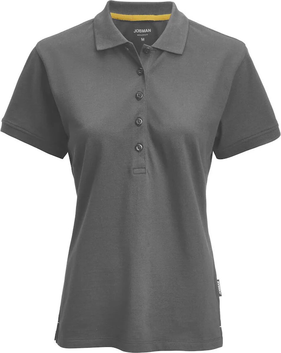 Jobman 5567 Poloshirt Woman 65556715 - Donkergrijs van Jobman, Donkergrijs, S – productafbeelding