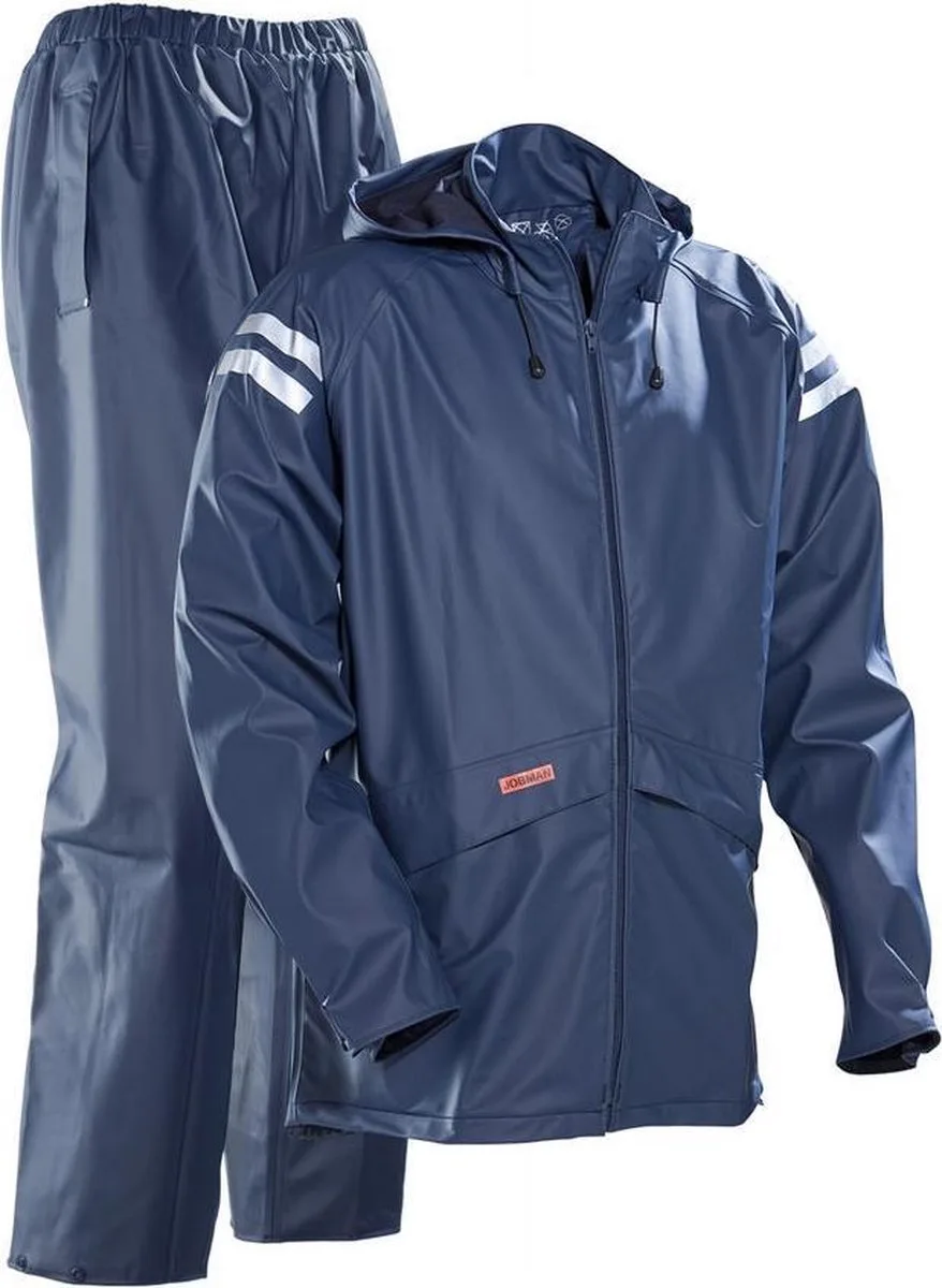 Jobman 6535 Rainsuit 65653558 - Navy fra Jobman, Mørkeblå, XL – produktbillede