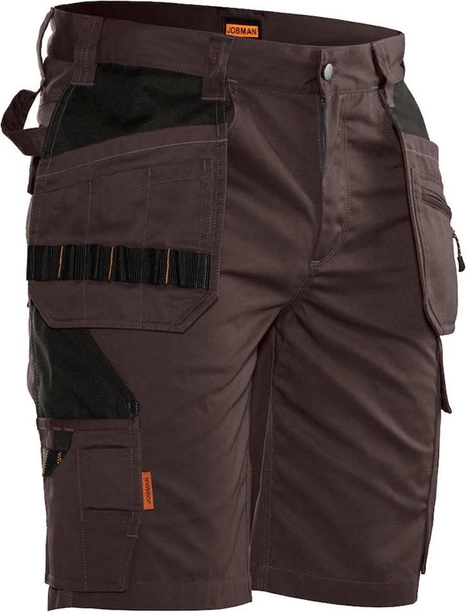 Practical 2722 Korte Werkbroek Holsterpockets - Mannen - Bruin/Zwart fra Jobman, Brun, Sort, 46 – produktbillede