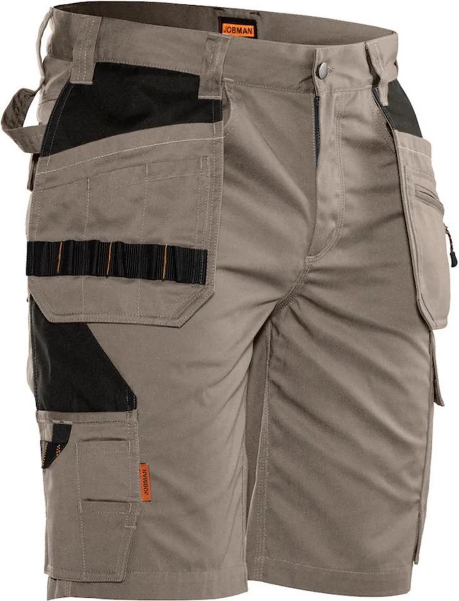 Practical 2722 Korte Werkbroek Holsterpockets - Mannen - Khaki/Zwart by Jobman, Khaki, Black, 50 – product image