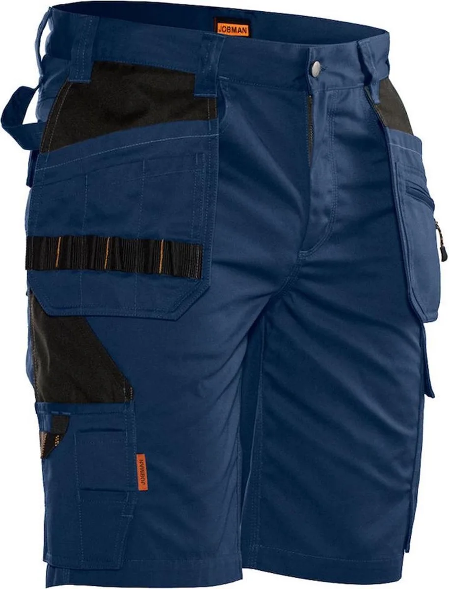 Practical 2722 Korte Werkbroek Holsterpockets - Mannen - Navy/Zwart de Jobman, Bleu foncé, Noir, 56 – image du produit