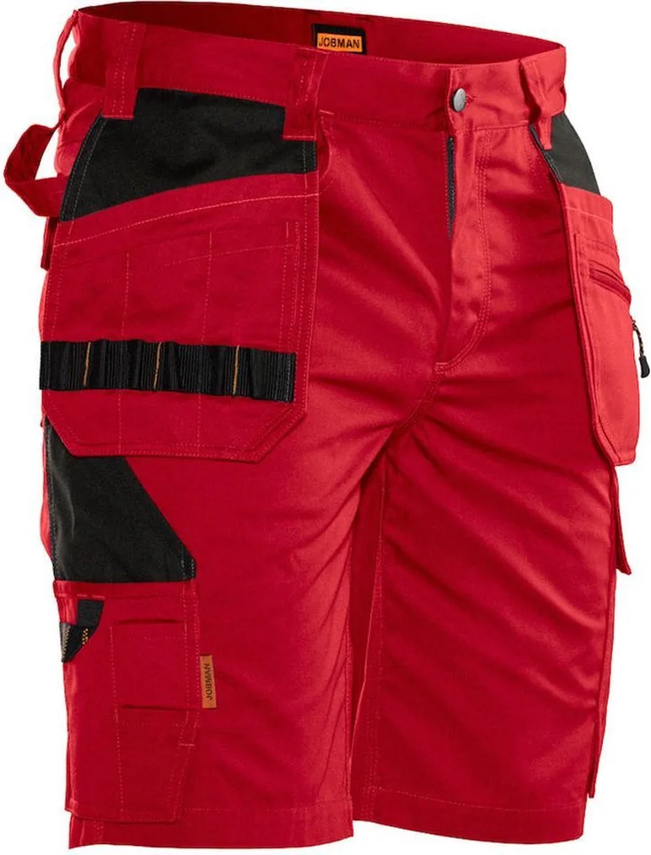 Practical 2722 Korte Werkbroek Holsterpockets - Mannen - Rood/Zwart by Jobman, Red, Black, 44 – product image
