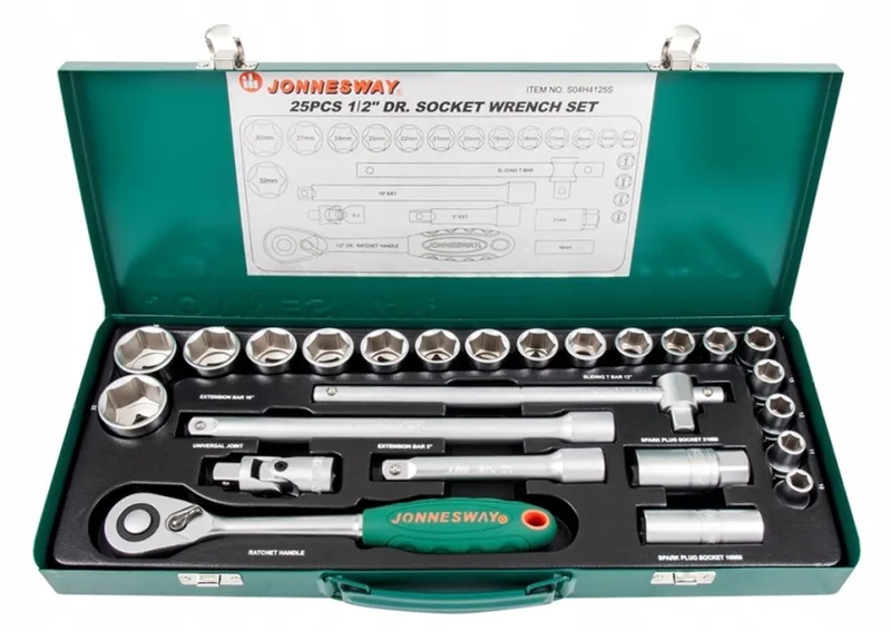 25-delige Doppenset 1/2" - Professioneel Gereedschap by Jonnesway – product image