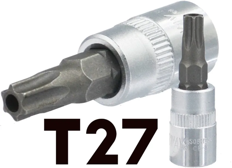Bit Torx T27 met Gat 1/4" - Duurzame S2 Staal de Jonnesway – image du produit