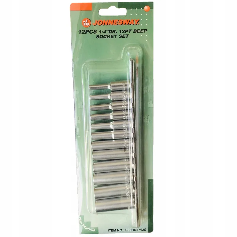 Dopsleutel Set 1/4" 12-zijdig 12 Delig van Jonnesway – productafbeelding