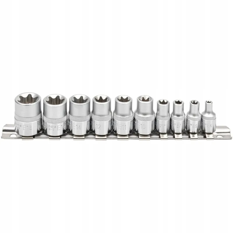 E-TORX Dopsleutel Set 1/4" & 3/8" (12-delig) van Jonnesway – productafbeelding