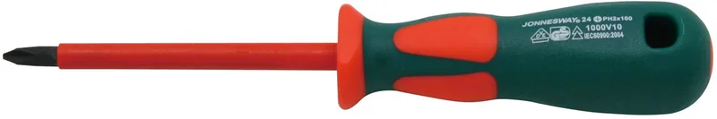 Geïsoleerde kruiskopschroevendraaier PH1 x 80 mm - Veilig werken tot 1000 V van Jonnesway – productafbeelding