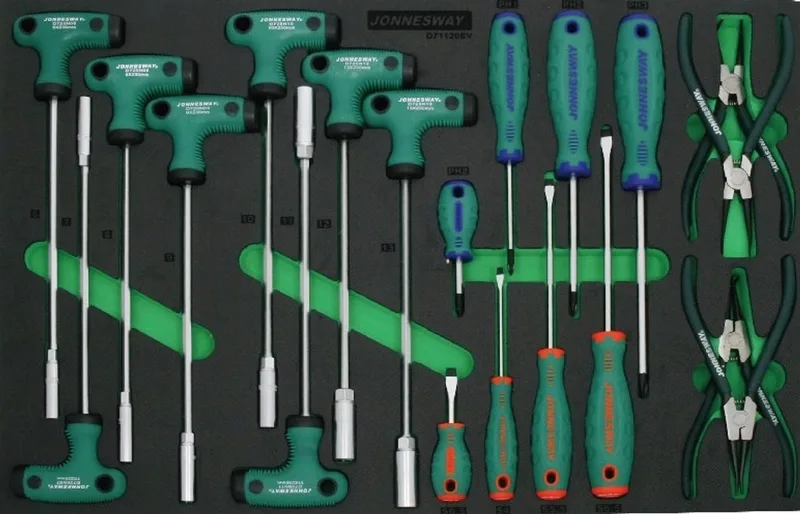 Gereedschapset 20 Delig in EVA Inleg D71120SV van Jonnesway – productafbeelding