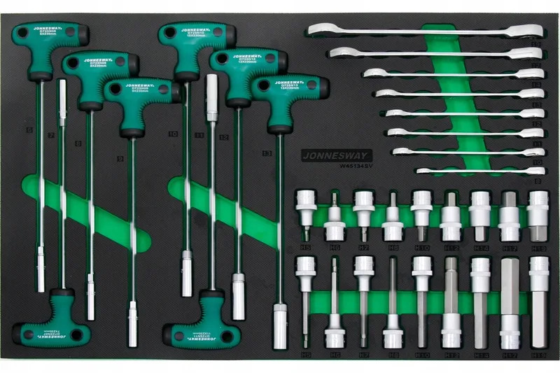 Gereedschapset 34 Delig in EVA Inleg W45134SV by Jonnesway – product image
