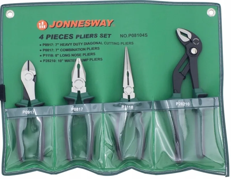 Gereedschapset Tangen 4 Delig in Etui von Jonnesway – Produktbild