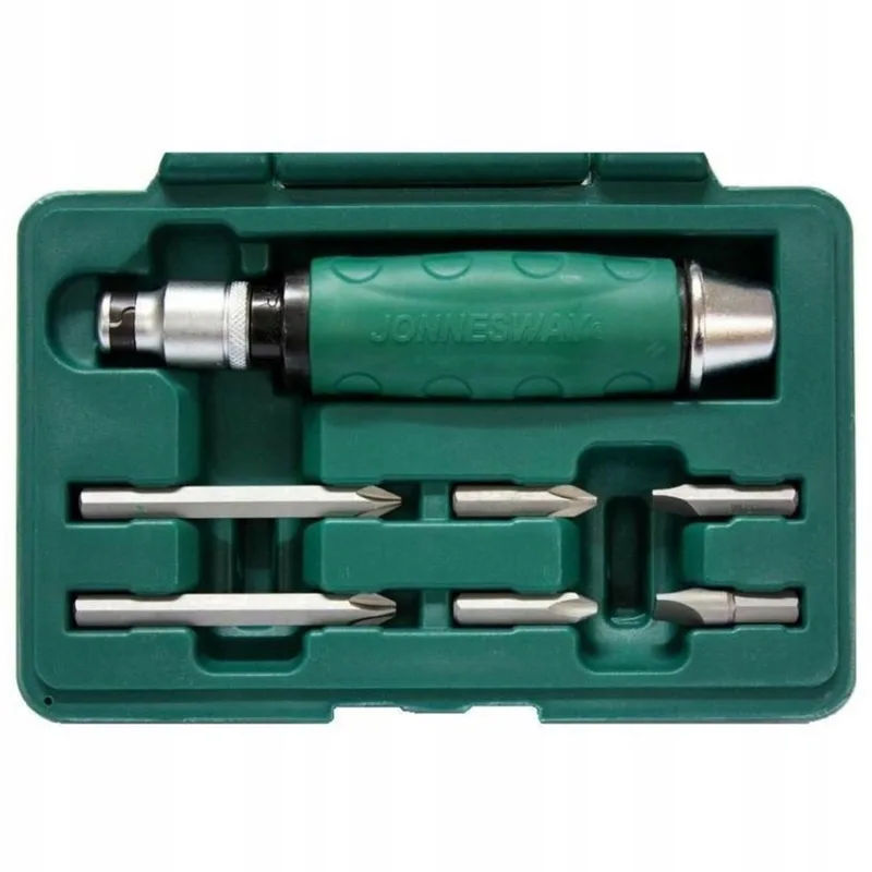 Hammer, 1/2" met 6 bits by Jonnesway, Green – product image